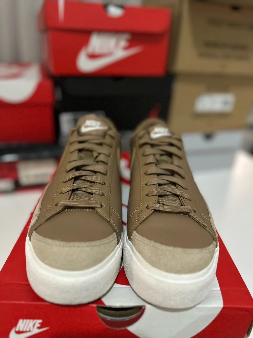 Nike Blazer Low Platform Dark Driftwood (Women's)